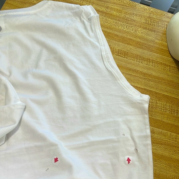 Zella White Muscle Tank Tee Small Top NWOT - Picture 5 of 9